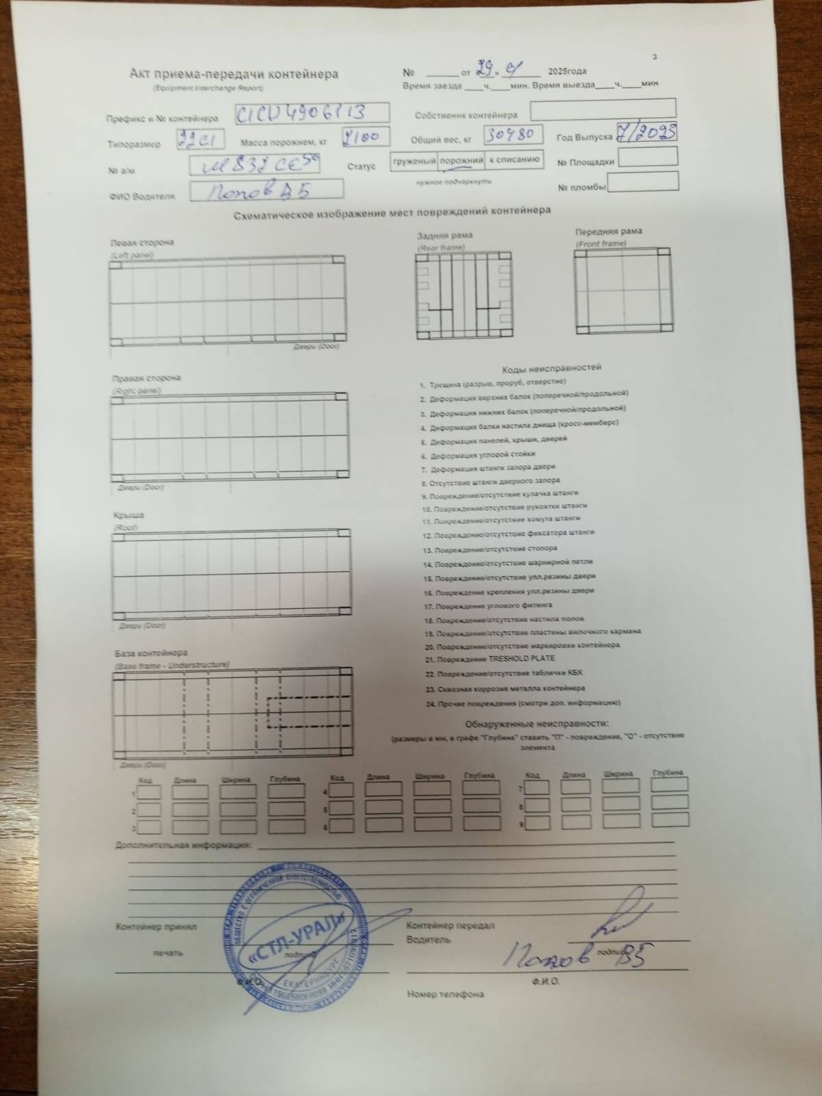 Морской контейнер CICU4906113